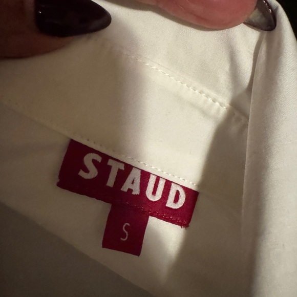 STAUD Black and White Long Sleeve Hazel Dress - Picture 2 of 4